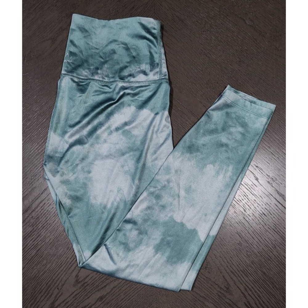 Beyond Yoga High Waisted Spacedye Cloud Tie Dye Leggings Sage Green XL